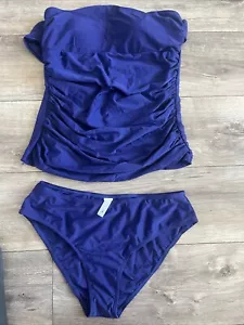 Zweiteiler Damen Blau Gr. L Süß Sexy Tank Badeanzug Badeanzug Neu ohne Etikett - Bild 1 von 2