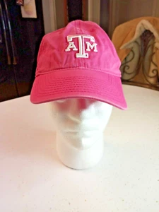 Texas A&M Aggies Pink Baseball Cap Hat Adjustable Embroidered - Picture 1 of 5