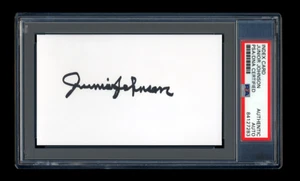 JUNIOR JOHNSON SIGNED INDEX CARD MINT PSA/DNA SLABBED AUTOGRAPHED NASCAR HOF - Picture 1 of 1