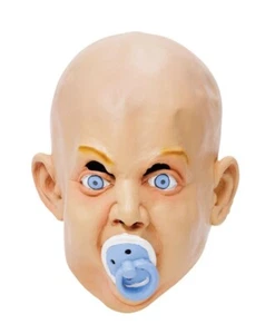 BABY Maske + Schnuller Gummi Überkopf Junggesellenabschied Halloween Kostüm Grusel Erwachsene - Bild 1 von 2