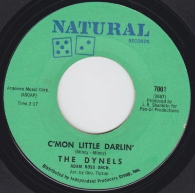 The Dynels: C'Mon Little Darlin' / Just A Face In The Crowd NATURAL RECORDS VG+ - Image 1 of 2