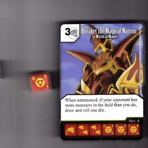 DICE MASTERS YU-GI-OH TARJETA POCO COMÚN CON DADOS #044 ROMPEDOR EL GUERRERO MÁGICO  - Imagen 1 de 1
