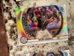 2020 BOWMAN CHROME TOP 100 SCOUTS CARD SAN DIEGO PADRES TAYLOR TRAMMELL #BTP-34 - Picture 1 of 1