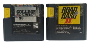 Road Rash 2 II / College Football 98 (Sega Genesis 1992) Cartridge Only Untested - Picture 1 of 7
