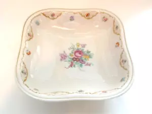 Hutschenreuther Selb Bavaria Blumenmuster 8" quadratische Gemüseschüssel Turvelform - Bild 1 von 5