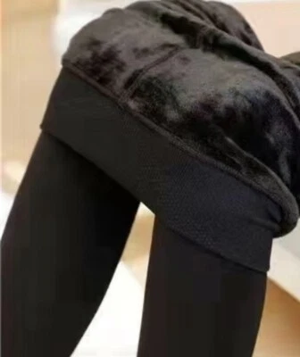 Winter Stretchy Thermal Leggings Jeggings Pants Faux Fur - Image 1 of 4