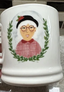 Taza de té de café Mrs Claus por Threshold Target vasos y pluma en su sombrero - Imagen 1 de 8