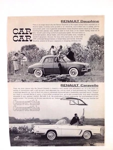 1960 Renault Dauphine & Caravelle Print Ad  - Picture 1 of 2