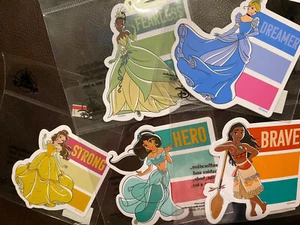 Disney Parks Princess Description Stickers, New, Ariel, Belle, Tiana, Moana - Bild 1 von 7