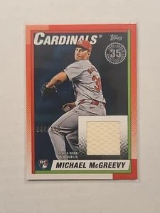 2025 Topps Series 2 1990 Topps Relic Michael McGreevy RC #90R2-MMC Blue 44/150 - Picture 1 of 2
