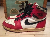 1985 Original Nike Air Jordan I 1 Red Black White Chicago OG sz 10
