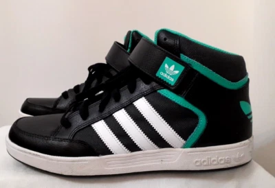 MEN'S ADIDAS VARIAL MID TRAINER BLACK TURQUOISE ATHLETIC SHOES NWOT - Image 1 of 4