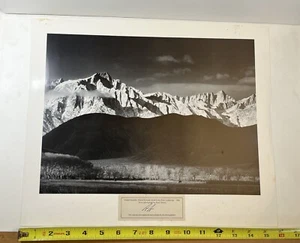 Ansel Adams Winter Sunrise, Sierra Nevada, from Lone Pine, Ca Reproduction Print - Picture 1 of 12