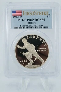 2012-W PCGS PR69DCAM Infantry Modern Commemorative Silver Proof $1 - Picture 1 of 2
