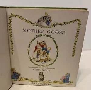 MOTHER GOOSE Tasha Tudor 1944 HC Vintage Illustrated Storybook 77 Verses Nursery - Picture 1 of 12