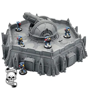 Giant Grimdark Gothic Artillery Gun Fortification 28mm Wargaming Terrain Scenery - Bild 1 von 10