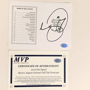 Jason Day Signed Masters Authentic Scorecard Augusta National Golf Club - Picture 1 of 3