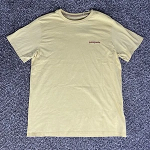 Patagonia Men's Fitz Roy Icon Responsibili Tee Shirt Milled Yellow, Size XL - Picture 1 of 5