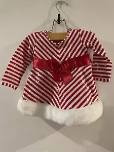 bonnie baby 3-6 months Dress Xmas White N Red Cute!! As16 - Picture 1 of 10