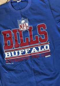 Vintage NFL Buffalo Bills Russell Athletic Blue T-Shirt Sz Large Made in USA - Picture 1 of 8