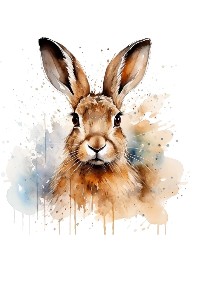 BÜGELBILD-Vintage-Shabby-Nostalgie-Ostern-Hase-Bunny-3475 - Bild 1 von 1