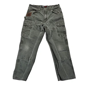 Wrangler Riggs Workwear Ripstop Dark Green Cargo Pants Men's Size 36x32 3W060LD - Picture 1 of 15