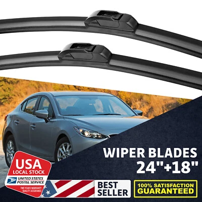 24"+18" Front Window Windshield Front Wiper Blades For 2017-2018 Buick Envision - Imagem 1 de 4