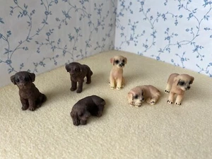 Dolls House Labrador Puppy Puppies Dog Miniature Resin Pet/Animal 1:12 Scale - Picture 1 of 11