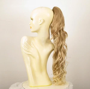 Cola de caballo postizo 65cm malla poli claras luz rubio rubio 10/15t613 - Picture 1 of 9