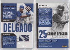 2017 Panini Chronicles Swatches Red /2 Carlos Delgado #CS-CD