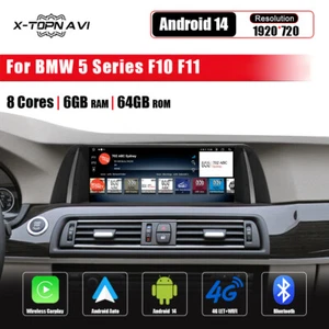 Pantalla táctil Android DAB+ GPS navegación Carplay para BMW F10 F11 CIC NBT 10,25"" - Imagen 1 de 17