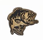 Bass Fish Gold Metal Auto Emblem