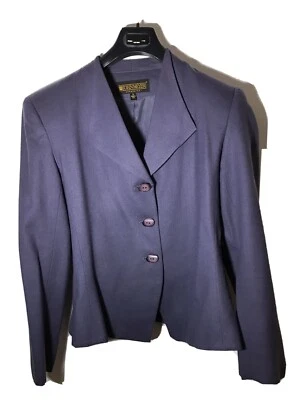Винтажный женский блейзер John Meyer 1990-е размер 8 100% шерсть фиолетовый - Изображение 1 из 4