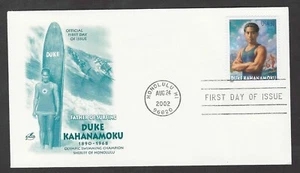#3660 37c Duke Kahanamoku -"Father of Surfing" ArtCraft FDC - Picture 1 of 2