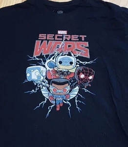 Funko Pop Marvel Collector Corps Secret Wars schwarzes T-Shirt NEU Erwachsene Größe Large - Bild 1 von 2
