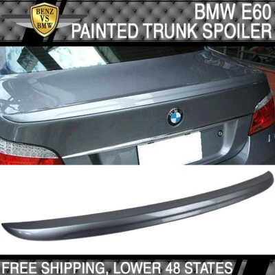 USA Stock 04-10 BMW E60 M5 Trunk Spoiler Painted #A08 Sterling Silver Metallic - Image 1 of 4