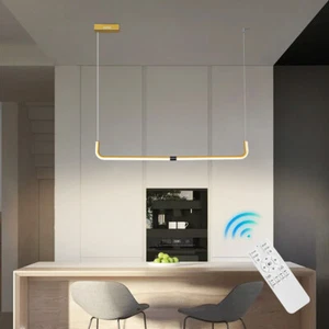 LED Pendant Light Gold Kitchen Lights Bedroom Chandelier Lighting Home Lamp 90cm - Picture 1 of 5