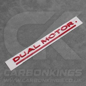 Tesla Glanz Rot Dual Motor Heck Kofferraum Emblem Buchstaben Model S 3 X Y Performance - Bild 1 von 6