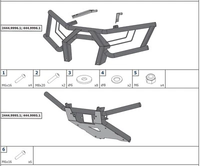 Premium RIVAL Vordere Stossstange Set Front Bumper (2 p) TGB Blade 600/1000 20- - Bild 1 von 4