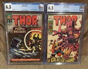 Thor #134 & #168 1966 CGC 6.5 Lot 1st Appearance High Evolutionary, Galactus - Picture 1 of 6