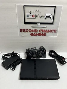 PlayStation 2 PS2 Black Slim Refurbished Console Bundle - Refurbished NEW LASER - Picture 1 of 12