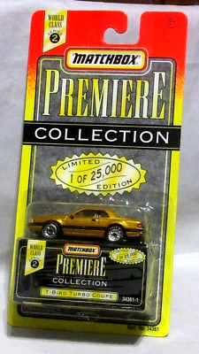 MJ7 Matchbox - 1995 World Class Premiere 2 - 'T' Bird Turbo Coupe - Dorado Foto 1 de 4