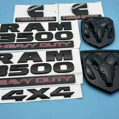 Набор из 7 значков с эмблемой для 2013–2018 RAM 3500 сверхпрочные Cummins Turbo Diesel 4X4 - Изображение 1 из 4