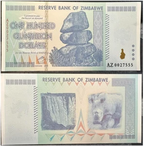 Zimbabwe 100 Quintillion Dollar Paper Note Fantasy - NEW (Better Design) - Picture 1 of 3