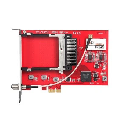 TBS6290se DVB-T2/T/C Dual PCI Express Terrestrial Cable TV Tuner Card with Du... - Image 1 of 4