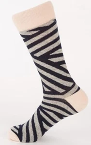 Zebra Stripes Socks Novelty Unisex 6-12 Crazy Fun SF48 - Picture 1 of 1