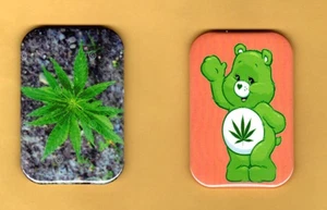 MARIHUANA 420 TOPF 2 KÜHLSCHRANKMAGNET 2" X 3" MIT ABGERUNDETER ECKE - Bild 1 von 4