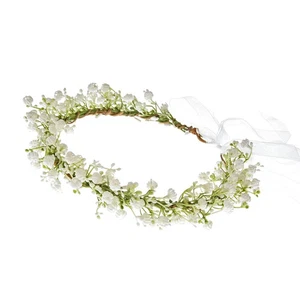 Niña Flor Corona Floral Mujer Floral Diadema Flor Tocado Boda - Imagen 1 de 3