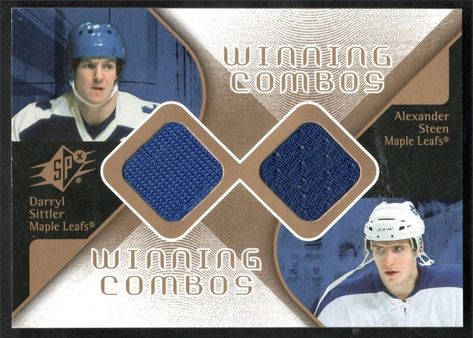 2007-08 SPx Winning Combos Darryl Sittler/Alexander Steen Jersey #WC-DA Toronto - Image 1 of 2