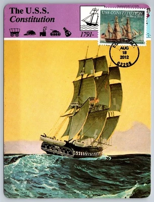 #4703 USS Constitution FDC Maxi Cards, note some writing on back - Image 1 of 2